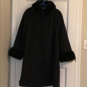 Women’s black fur coat